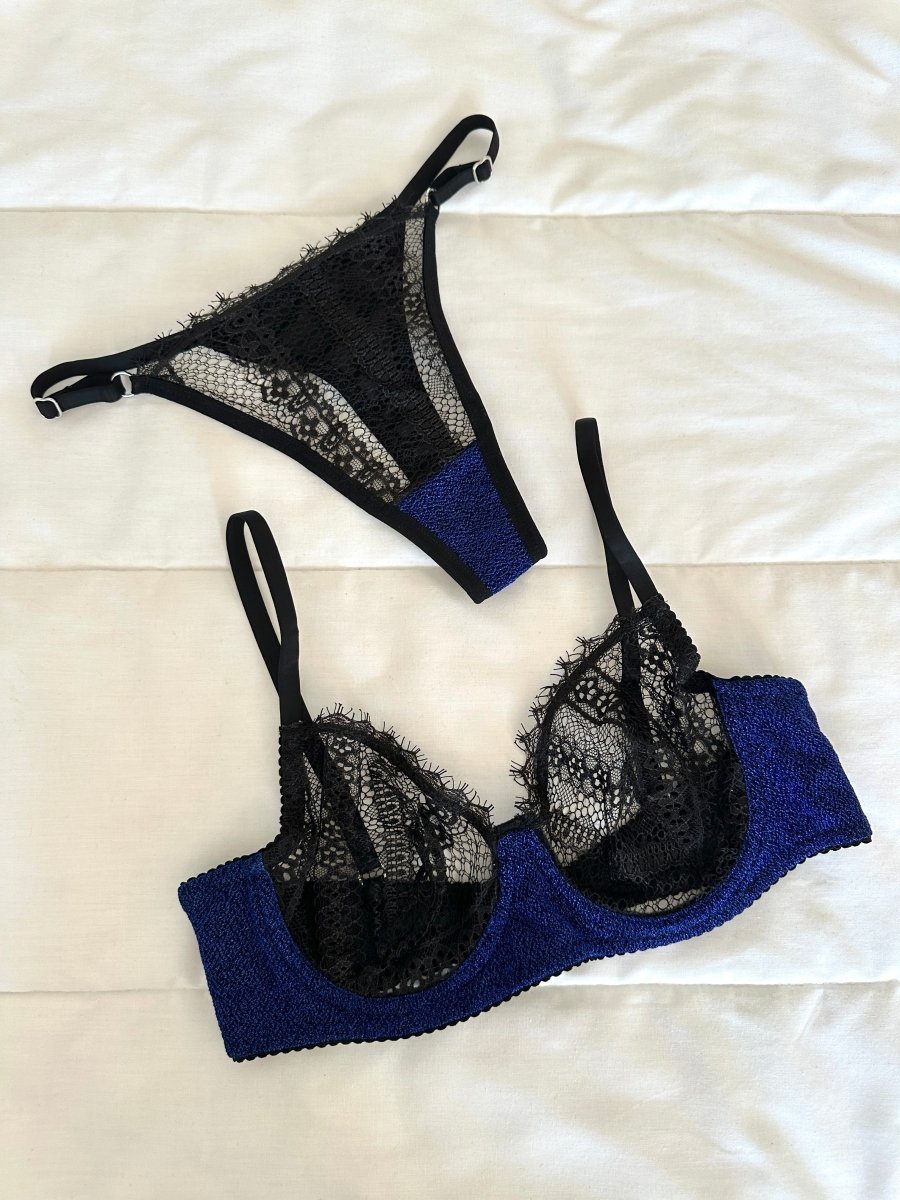 Laddy Lacivert Bralet Takım - Feruz Design