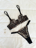 Leopard Balenli Sütyen Takımı - Feruz Design