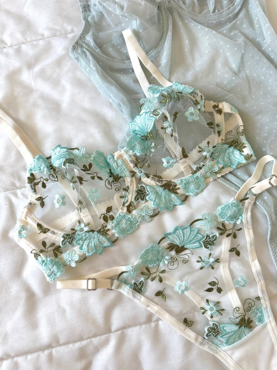 Lily Yeşil Bralet Takım - Feruz Design