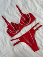 Lori Simli Kırmızı Bralet Takım - Feruz Design