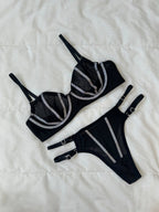 Lori Simli Siyah Bralet Takım - Feruz Design