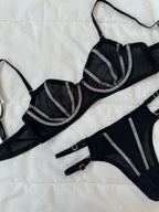 Lori Simli Siyah Bralet Takım - Feruz Design