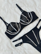 Lori Simli Siyah Bralet Takım - Feruz Design