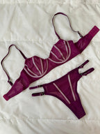Lori Simli Vişne Bralet Takım - Feruz Design