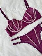 Lori Simli Vişne Bralet Takım - Feruz Design