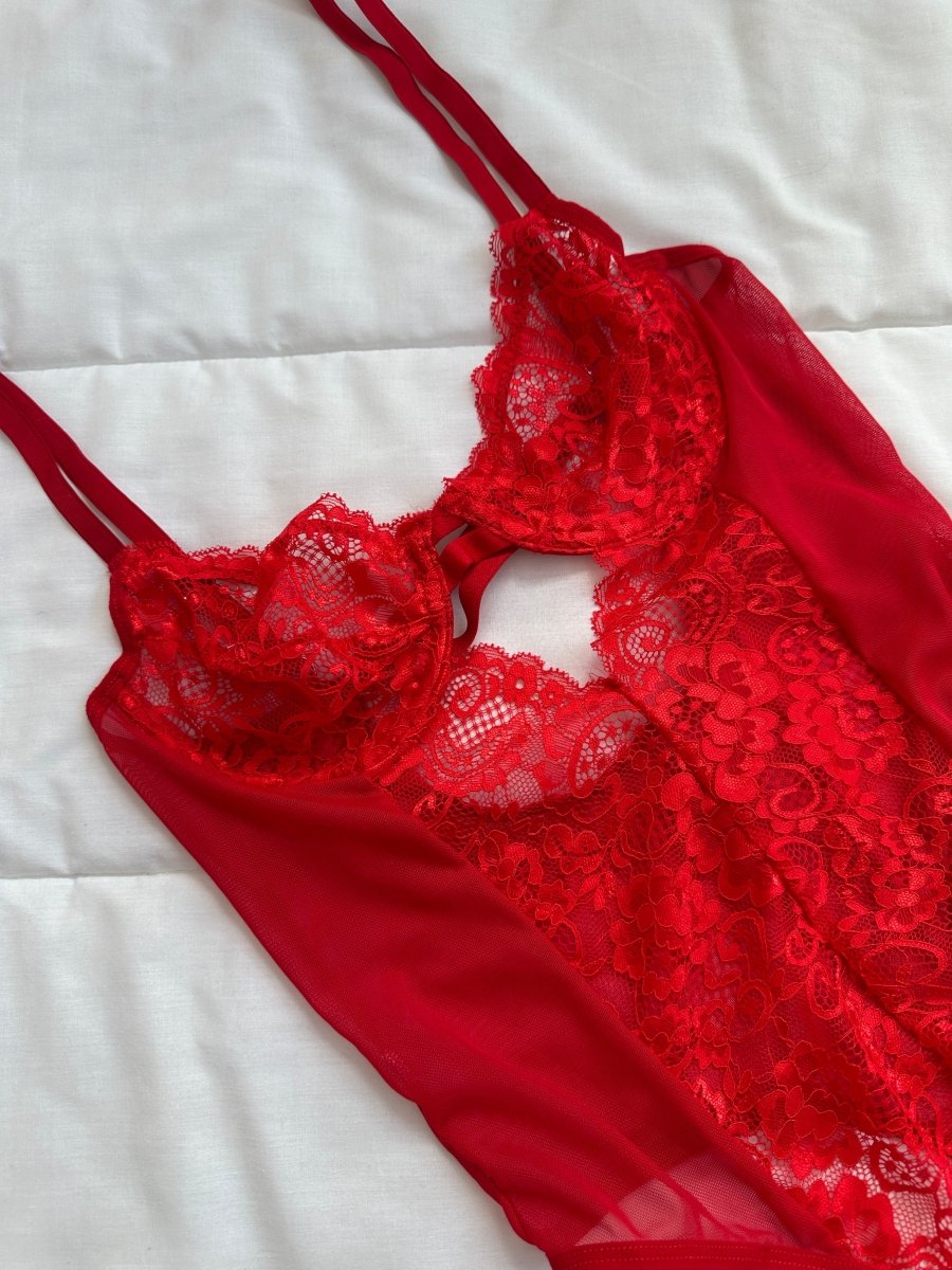 Love Delight Dantel Bodysuit - Feruz Design