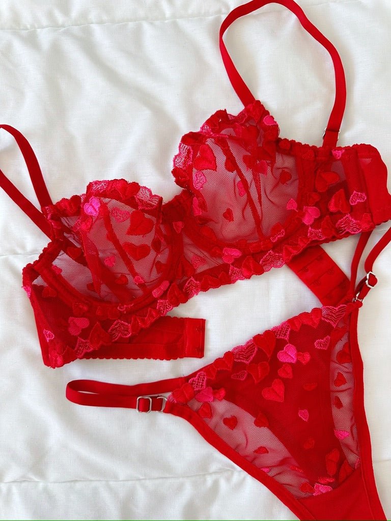 Love'l Kırmızı Bralet Takım - Feruz Design
