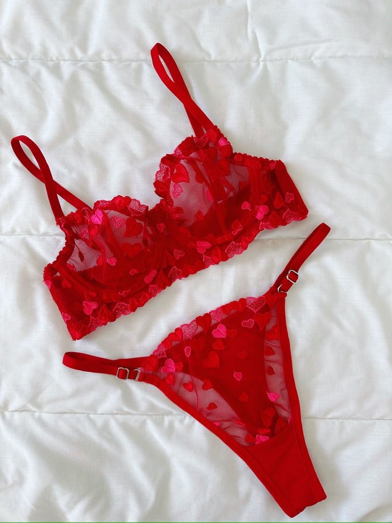 Love'l Kırmızı Bralet Takım - Feruz Design