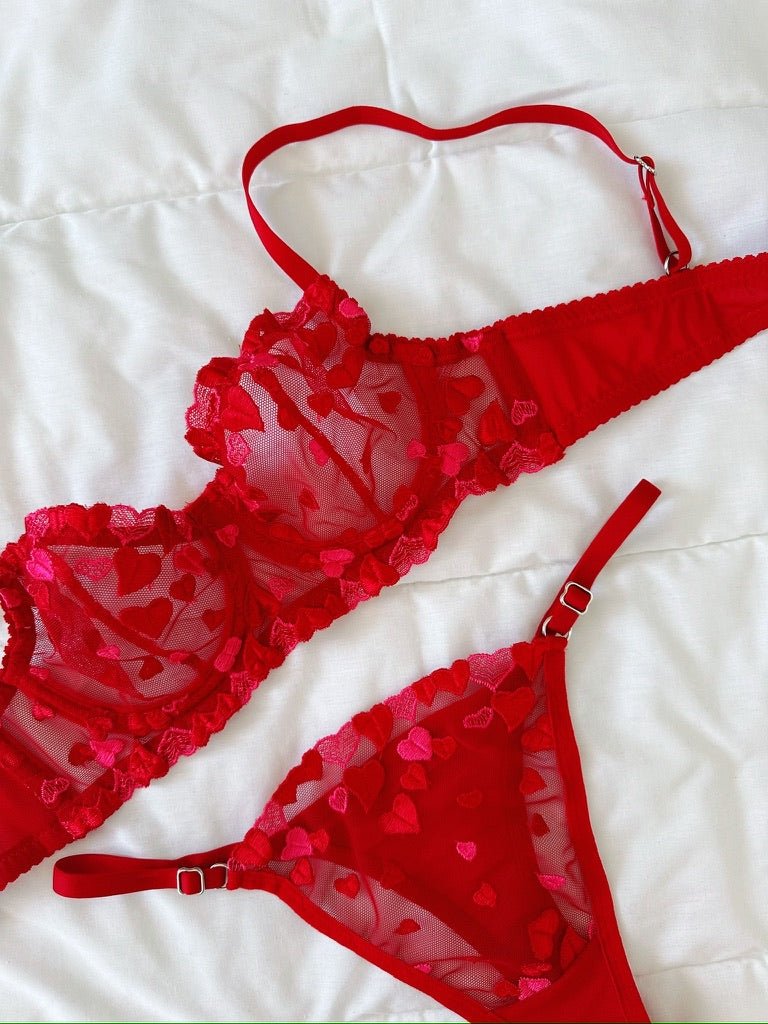 Love'l Kırmızı Bralet Takım - Feruz Design