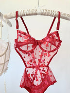 Lovely Kırmızı Bodysuit - Feruz Design