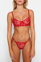 Love'I Kırmızı Bralet Takım.