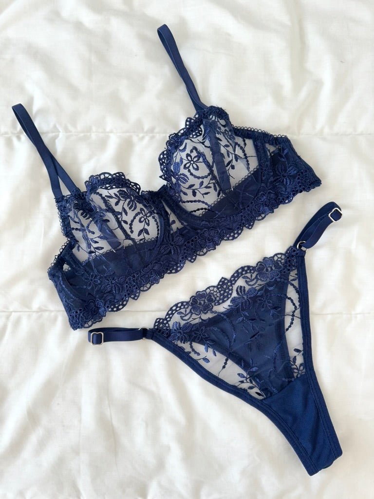 Marte Lacivert Bralet Takım - Feruz Design