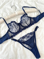 Marte Lacivert Bralet Takım - Feruz Design