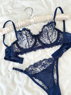 Marte Lacivert Bralet Takım - Feruz Design