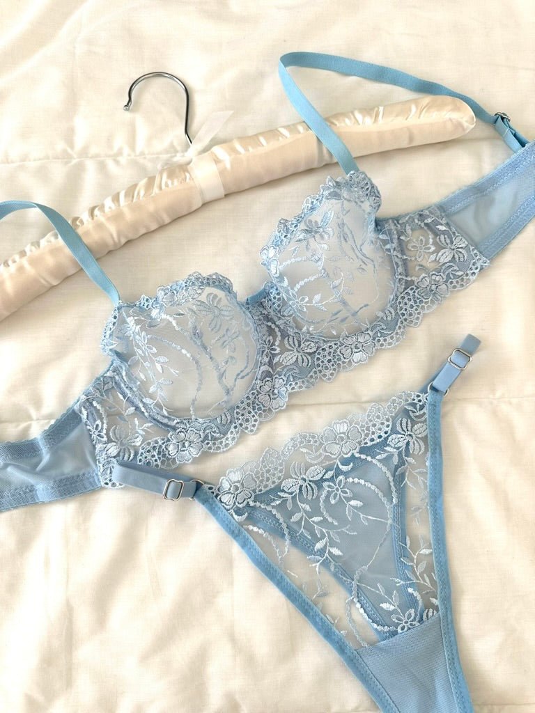 Marte Mavi Bralet Takım - Feruz Design
