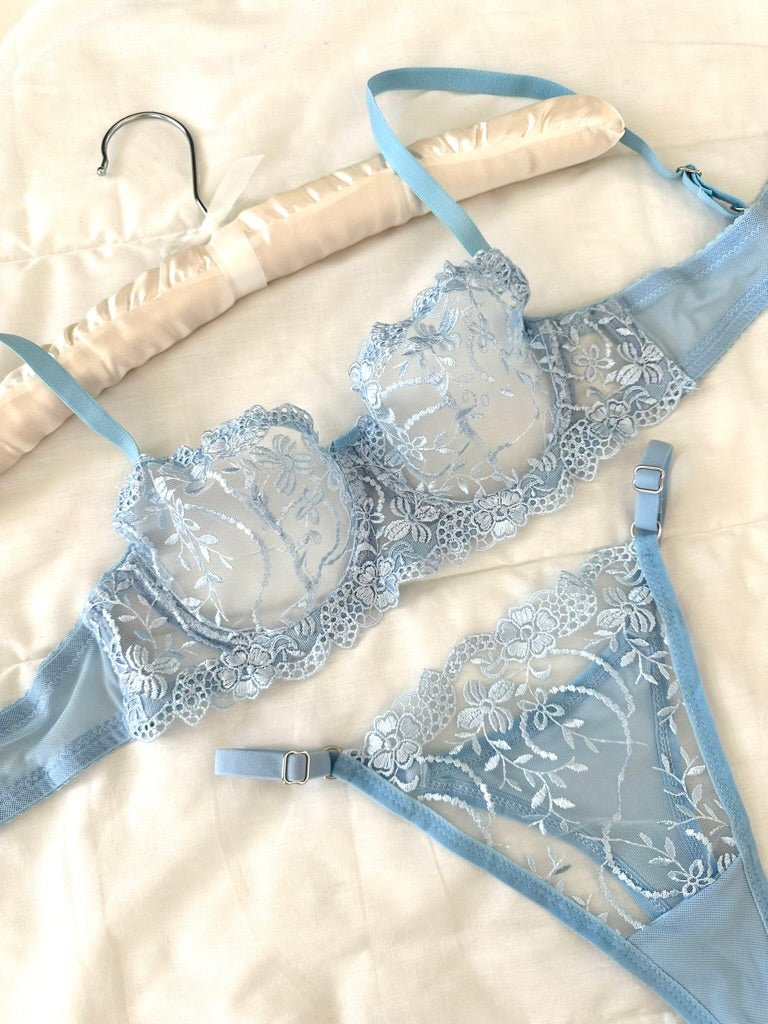 Marte Mavi Bralet Takım - Feruz Design
