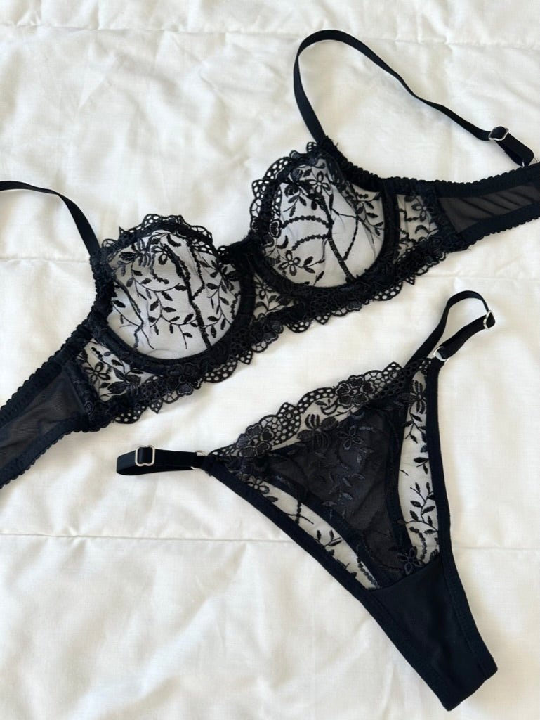 Marte Siyah Bralet Takım - Feruz Design