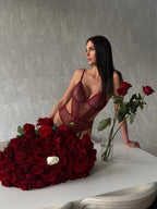 Parme Bordo Bodysuit - Feruz Design