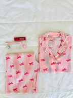 Pembe Fiyonk Bürümcük Pijama Takımı - Feruz Design