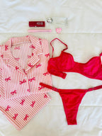 Pembe Fiyonk & Crina Koyu Pembe 2'li Set - Feruz Design
