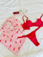 Pembe Fiyonk & Crina Koyu Pembe 2'li Set - Feruz Design