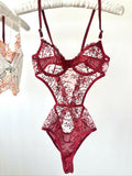 Peony Bordo Bodysuit - Feruz Design