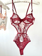Peony Bordo Bodysuit - Feruz Design