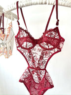 Peony Bordo Bodysuit - Feruz Design