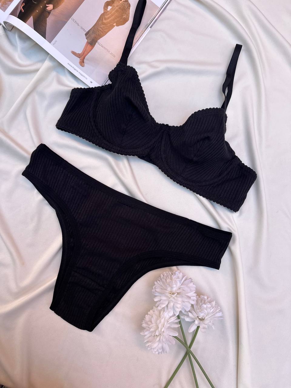 Dali Siyah Soft Balenli Takım