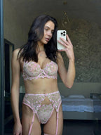 Polina Pembe Jartiyer Seti - Feruz Design