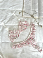 Pretty Ekru Tül Sütyen Takımı - Feruz Design