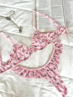 Pretty Pembe Tül Sütyen Takımı - Feruz Design