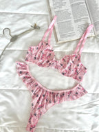 Pretty Pembe Tül Sütyen Takımı - Feruz Design