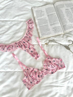 Pretty Pembe Tül Sütyen Takımı - Feruz Design