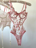Robin Pembe Bodysuit - Feruz Design