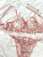 Robin Pembe Bralet Takım - Feruz Design