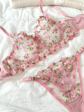 Robin Pembe Bralet Takım - Feruz Design