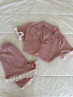 Rose Fırfır Detaylı Şortlu Pijama Takımı - Feruz Design
