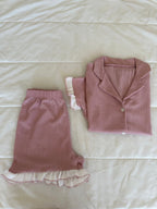 Rose Fırfır Detaylı Şortlu Pijama Takımı - Feruz Design
