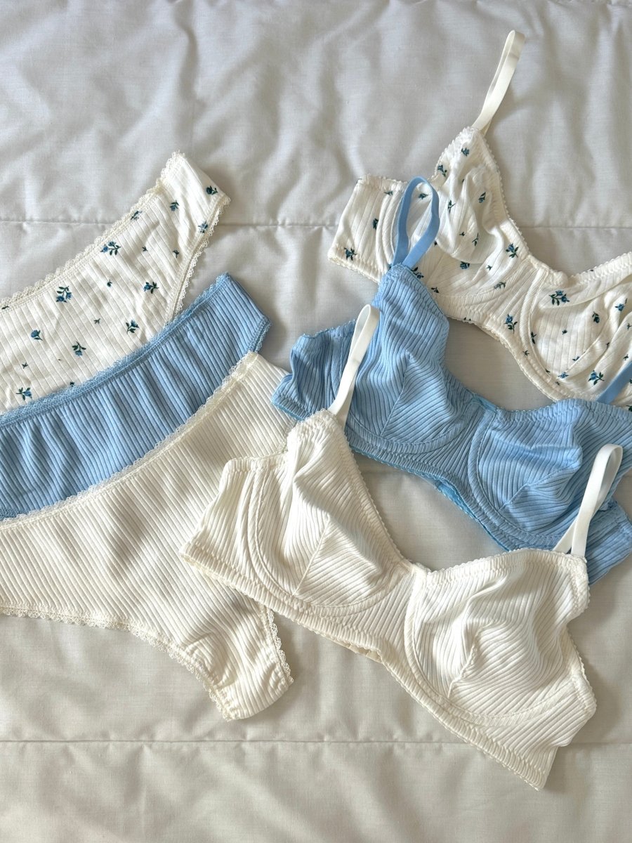 Soft Blue 3'lü İç Giyim Seti - Feruz Design