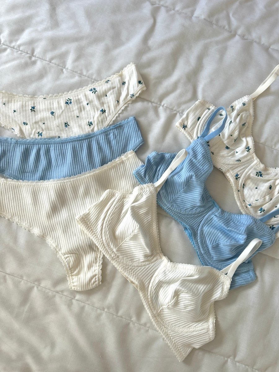 Soft Blue 3'lü İç Giyim Seti - Feruz Design