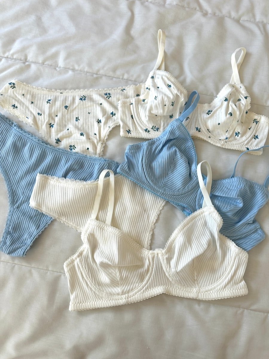 Soft Blue 3'lü İç Giyim Seti - Feruz Design