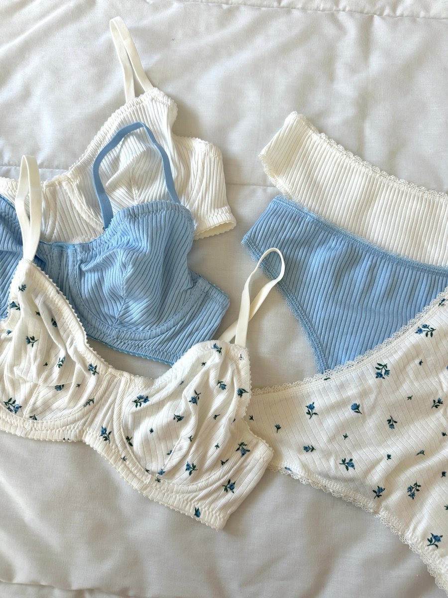 Soft Blue 3'lü İç Giyim Seti - Feruz Design