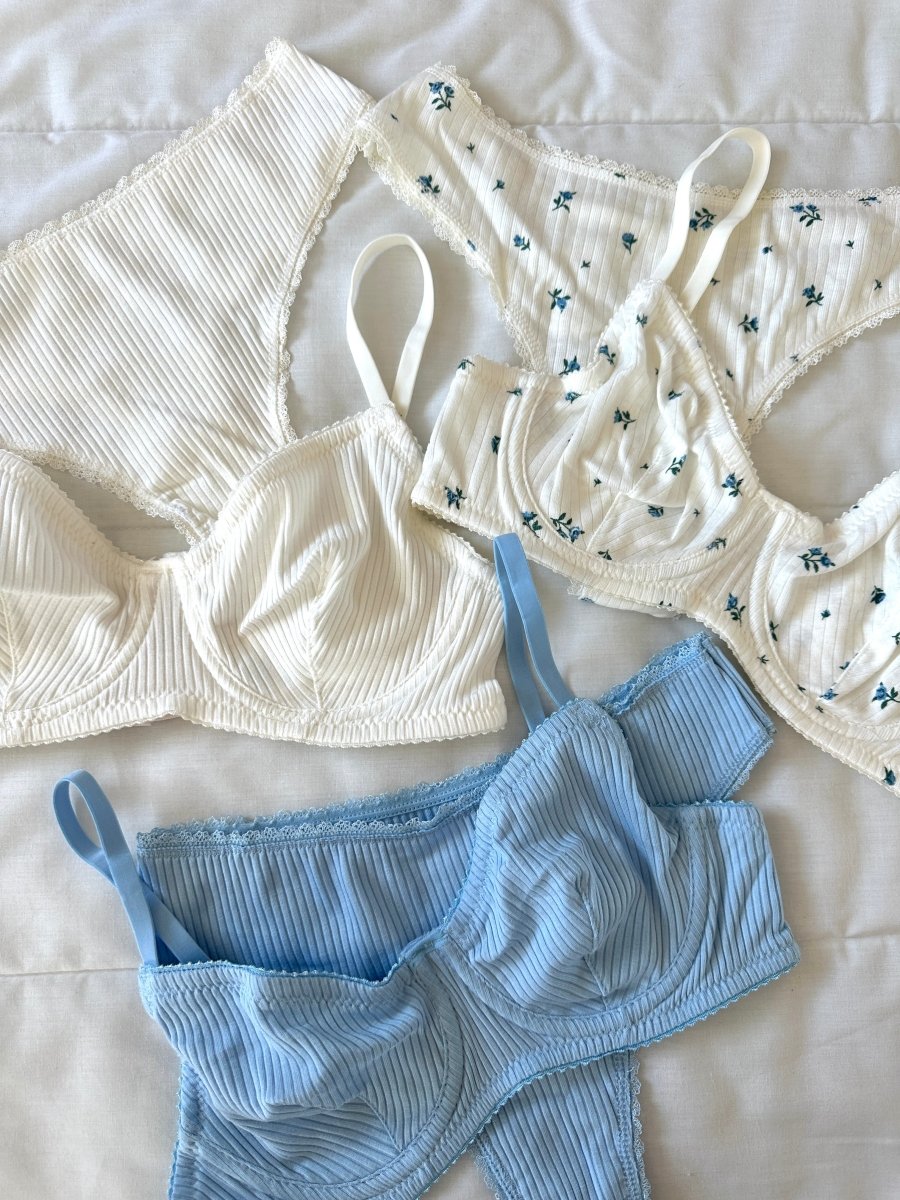 Soft Blue 3'lü İç Giyim Seti - Feruz Design