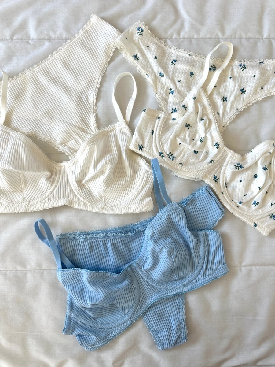 Soft Blue 3'lü İç Giyim Seti - Feruz Design