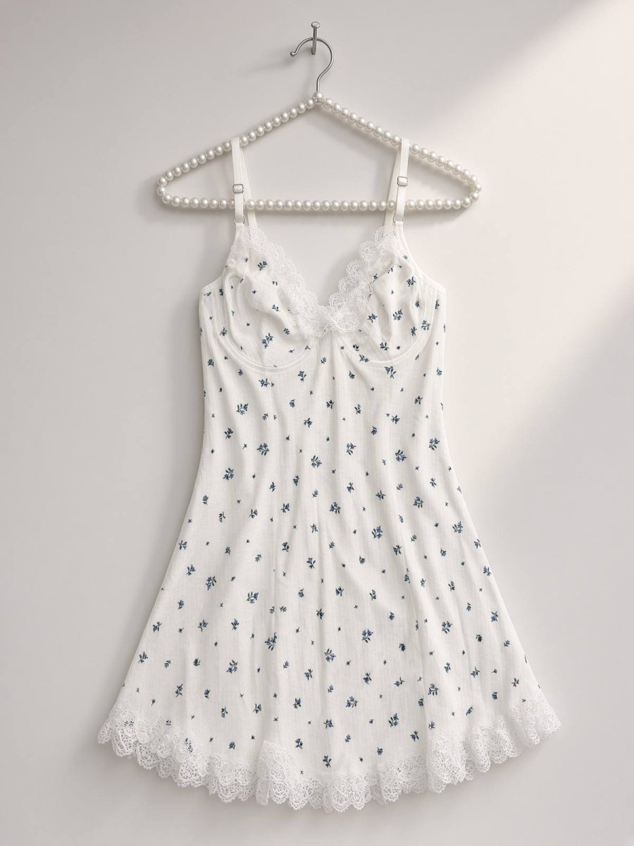 Soft Gecelik Mavi Bloomie - Feruz Design