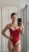 Soft Kırmızı Bodysuit - Feruz Design
