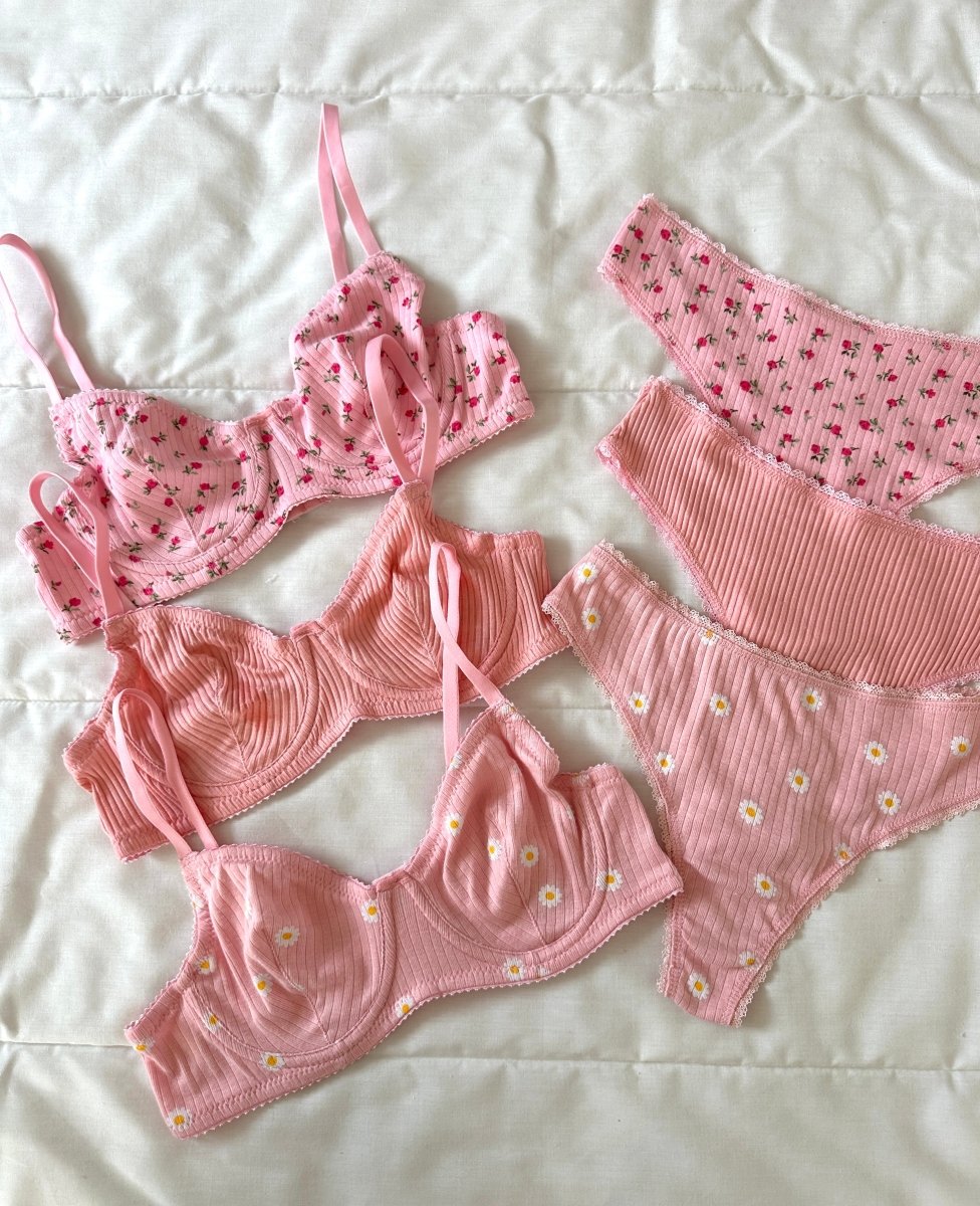 Soft Pink 3'lü İç Giyim Seti - Feruz Design