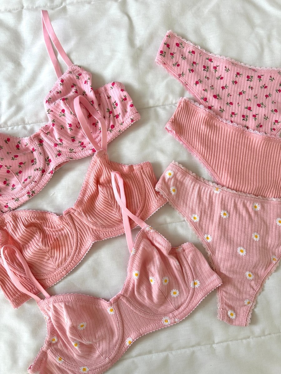 Soft Pink 3'lü İç Giyim Seti - Feruz Design
